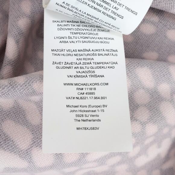 Michael Kors Dress Womens Small White Black Stretch Knit Animal Print Bodycon - Picture 14 of 14